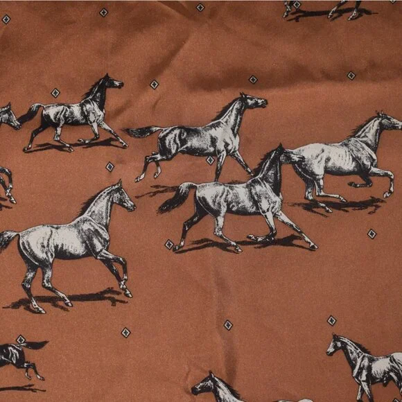 Pendleton Herd of Horses Silk Square Scarf Western Southwest 34x34 - Picture 3 of 9